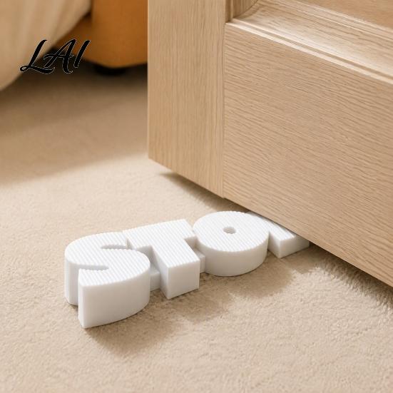 Decorative Office Desk Decor 3D Printed Door Stopper for Bottom of Door STOP Letter Non-Slip Stop Heavy Duty Floor Holder Wedge Home Office Doorstop