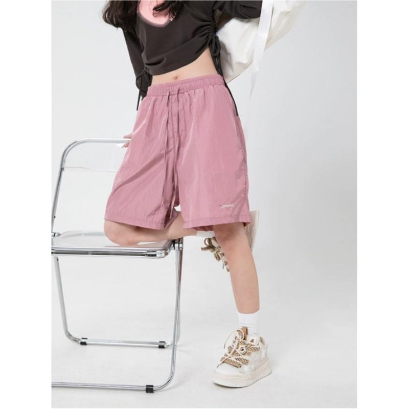 Summer Casual Loose Beach Sports Shorts Comfortable Solid Color Thin Section Five Pants