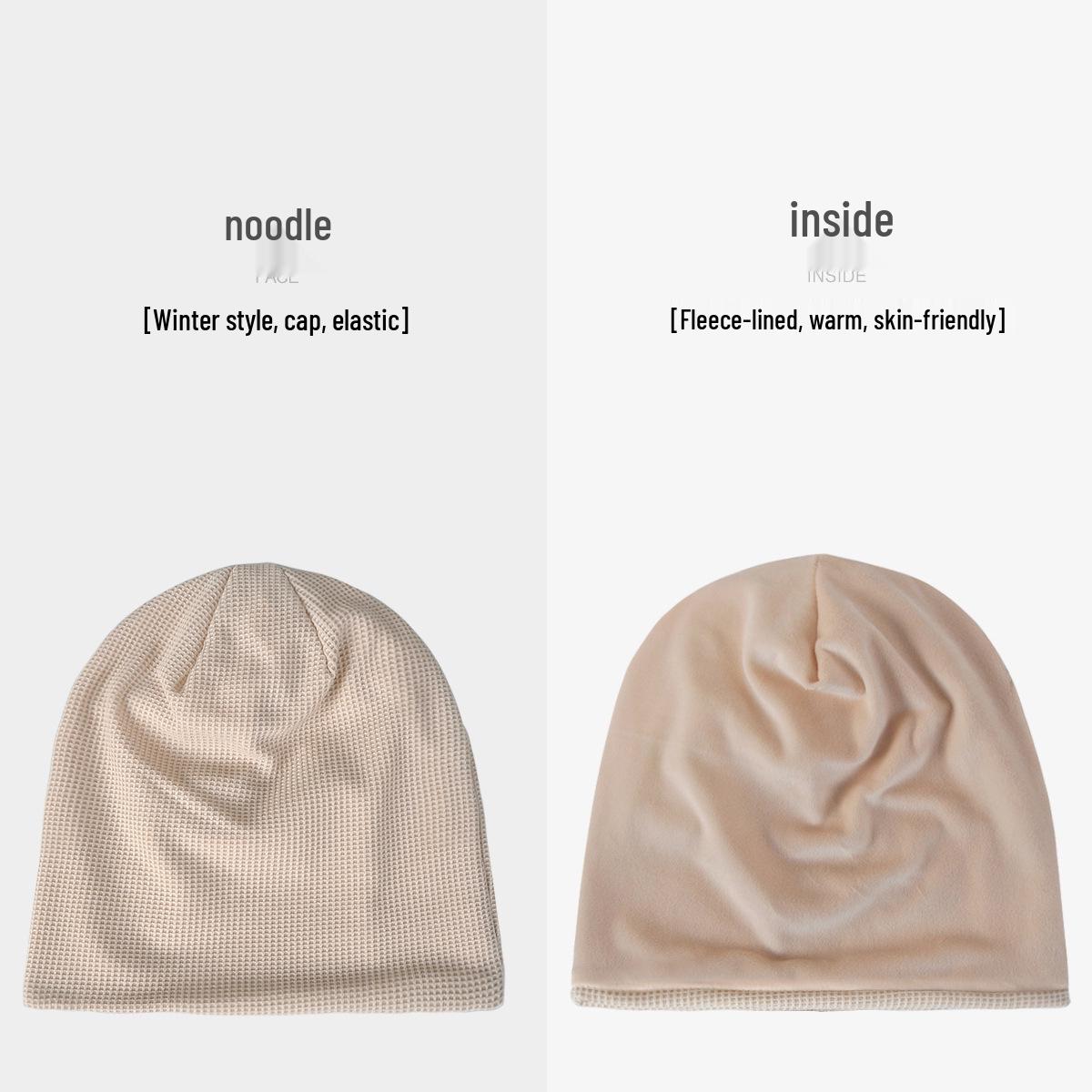 

Дышащая вафельная хлопковая шапка бини с отворотом - Легкая, влагоотводящая и эластичная для весенне-летней уличной моды Elastic/Capped