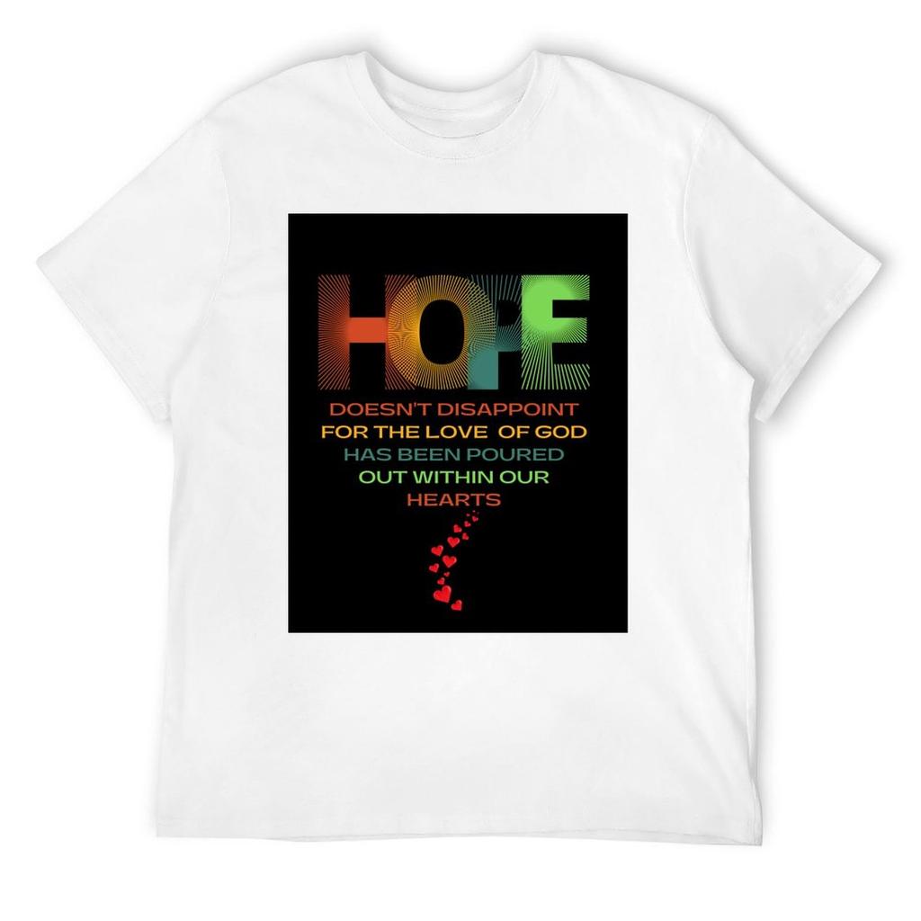 HOPE DOESN'T DISAPPOINT T-Shirt Short Sleeve Tee Anime Clothes Summer Clothes Mens Plain T Shirts