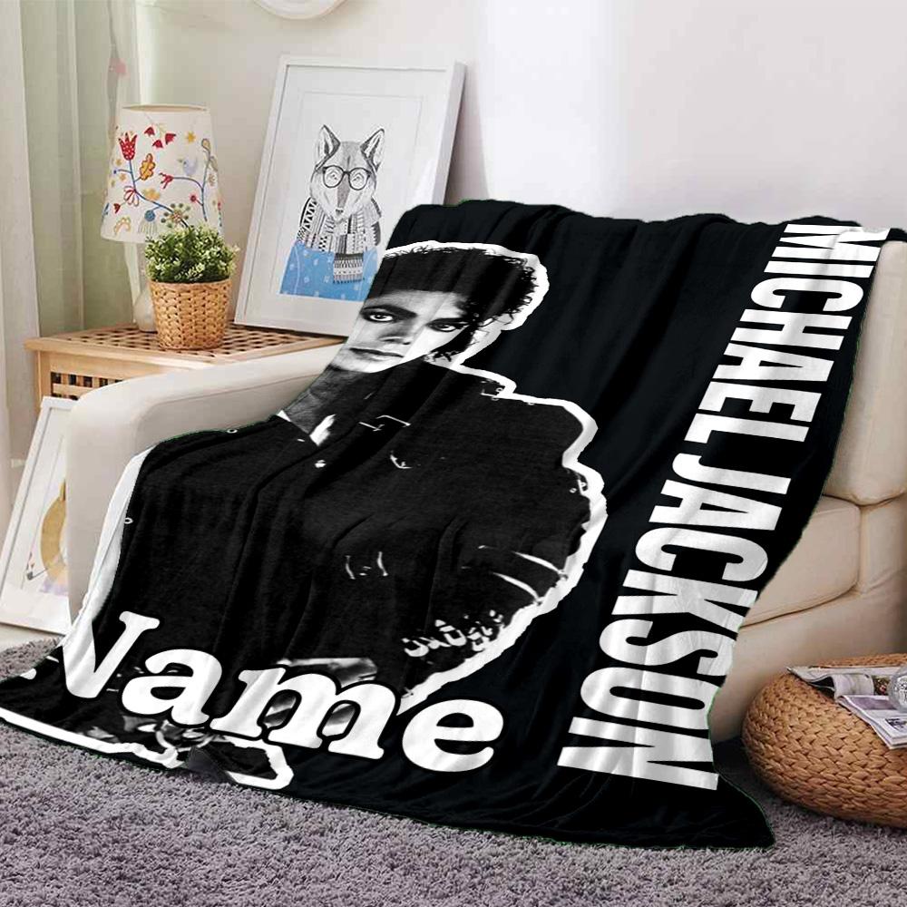 Coperta di flanella personalizzata con il nome "Michael Jackson's Legacy" per comfort super morbido e carino, per viaggi, letto, divano