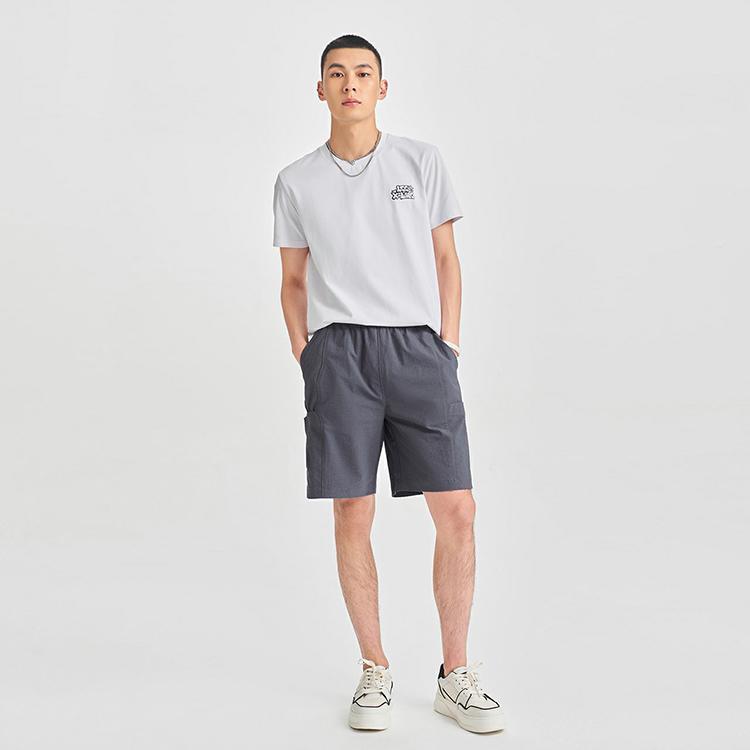 Lee SS24 Comfortable Velcro Pocket Casual Shorts Men shorts Gray LMB008153205163A06353