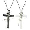 Unisex Crosses Charm Pendant Necklace with Sturdy Glass Special Gifts Accessory for Religious Occasions Daily Use