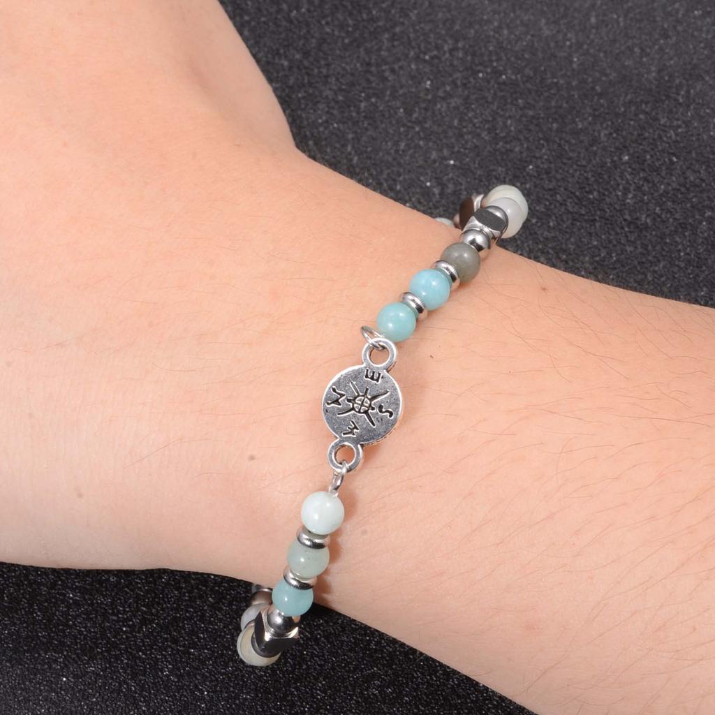 Graduation Theme Stone Bracelet Natural Stone Stainless Steel Metal Accessories Meaning New Journey
