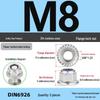 304 Stainless Steel Nylon Locking Flange Nut with Washer