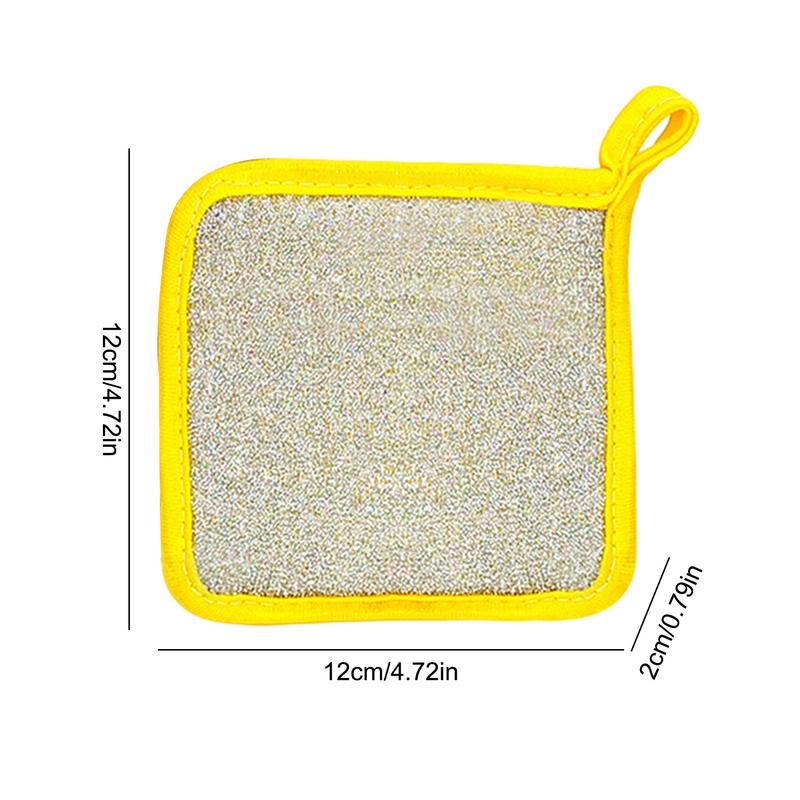 Dish Cloths For Washing Dishes Double Layer Dishwashing Rags Sponge Wipes Dish Cloths 5PCS Reusable Dish Washing Scrubbers
