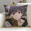 anime Im Quitting Heroing Cushion Cover Soft  EasyWash Pillow Case  Versatile for Couch Bed Travel and Office