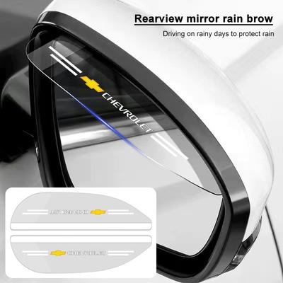 2PCS Transparent Car Rearview Mirror Rain Eyebrow Visor Cover for Chevrolet Cruze Captiva Trax Malibu Tahoe Equinox Sail Aveo