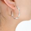 Roman Designer Twisted Wire C-Shaped Earrings, Titanium Steel with 18K Gold Plating, Personalized Design, Versatile Temperament.