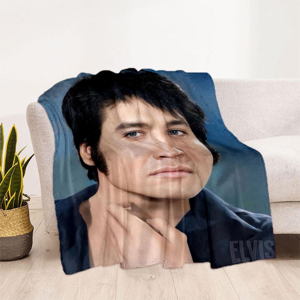 Elvis Presley Performance Blanket Comfortable Suitable for Livingroom Chair Couch for All Occasions Playful Design Birthday Christmas Gift Blanket