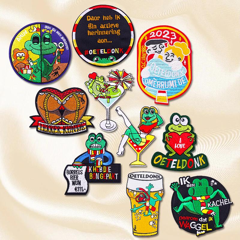 10pcs Set Patch Netherland Oeteldonk Emblem Embroidery Patches For Clothes Iron On Patches For Clothing Uniform Embroidered Diy 