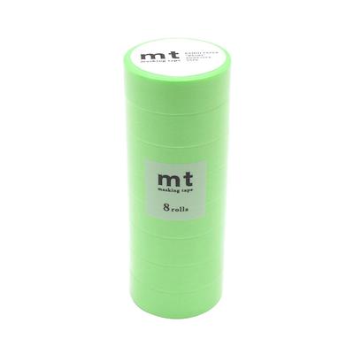 Kamoi Kakoshi Mt Masking Tape 15mm Wide X 7m 211 Shocking Green 8-Pack, Long, (MT08P211R)
