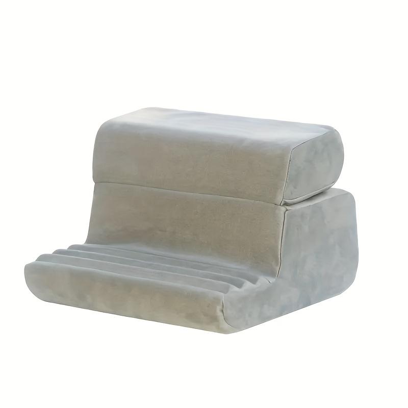 3-Layer Foldable Pillow with Tablet Pocket - Portable Bed & Sofa Support for Reading, Laptops, Comfortable Indoor & Outdoor Use.
