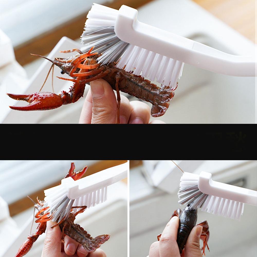 2pcs Thin Crevice Design Curved Cleaning Brush Small Crevice Cleaner Brush Sink Cleaning