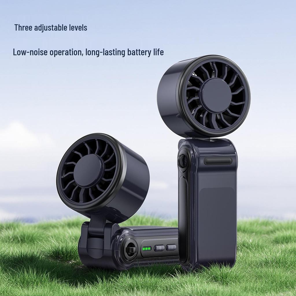 Portable High-Speed Foldable Handheld Fan, Super Powerful Small Neck-Hanging Fan for Outdoor Use