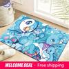 Pokemon Water Type Piplup & Friends Cute Print Non-slip Doormat Soft Floor Mat for Home Decor