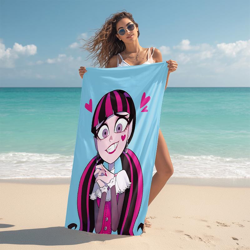 1Pc Monster High Party Beach Towel Microfiber Beach Towel Thin Absorbent For Beach Swimming Yoga Bath Sports 091732