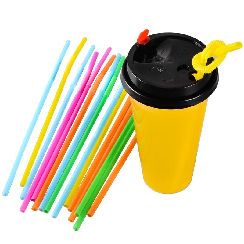 WS Disposable Colored Bent Drinking Straws, 5000-Count