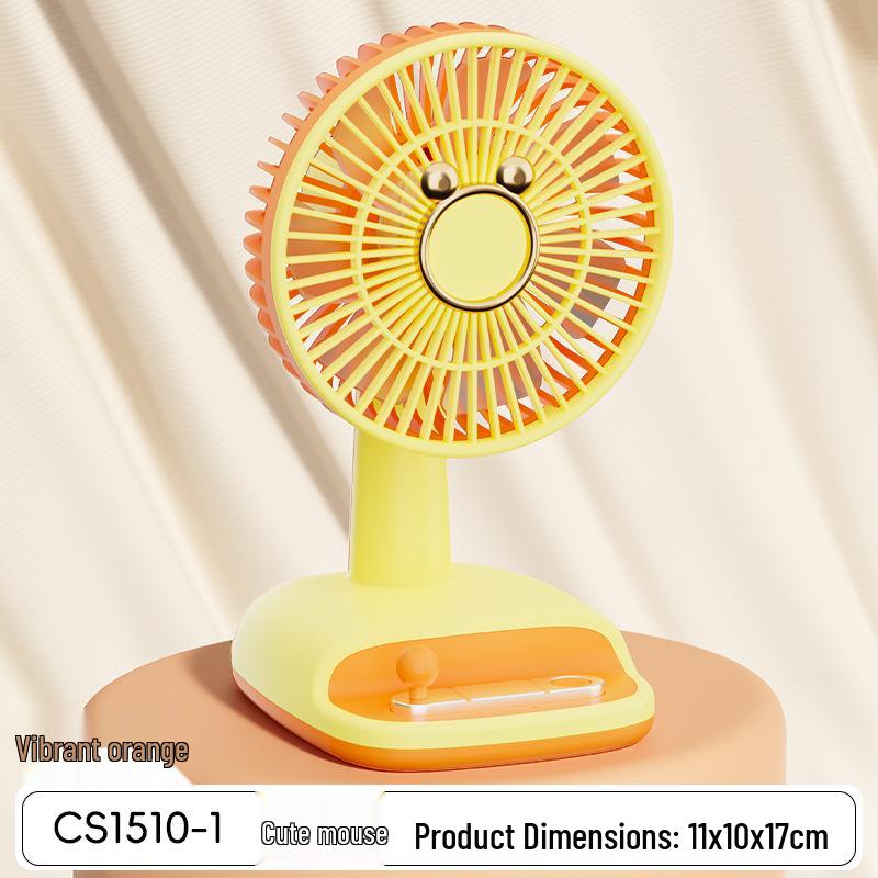 Mini Cartoon USB Desk Fan - Colorful Summer Office & Student Gift
