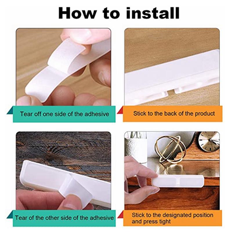 3 Pcs Practical Desktop USB Cable Fixed Organizer Clamp Buckle Line Wire Holder Cable Clip Cord Winder