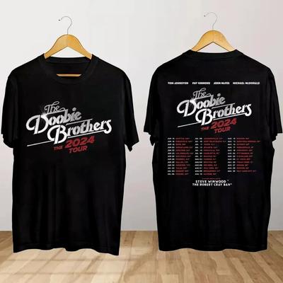 The Doobie Brothers The 2024 Tour Black Cotton Unisex T-shirt S-5XL ZL040 Unisex T-Shirt