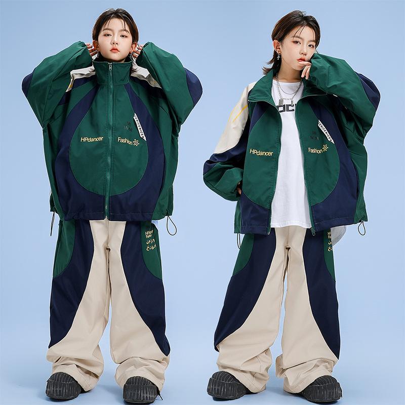 Children's Hip Hop Dance Outfit - Street Style Loose Performance Set for Primary Sports Events