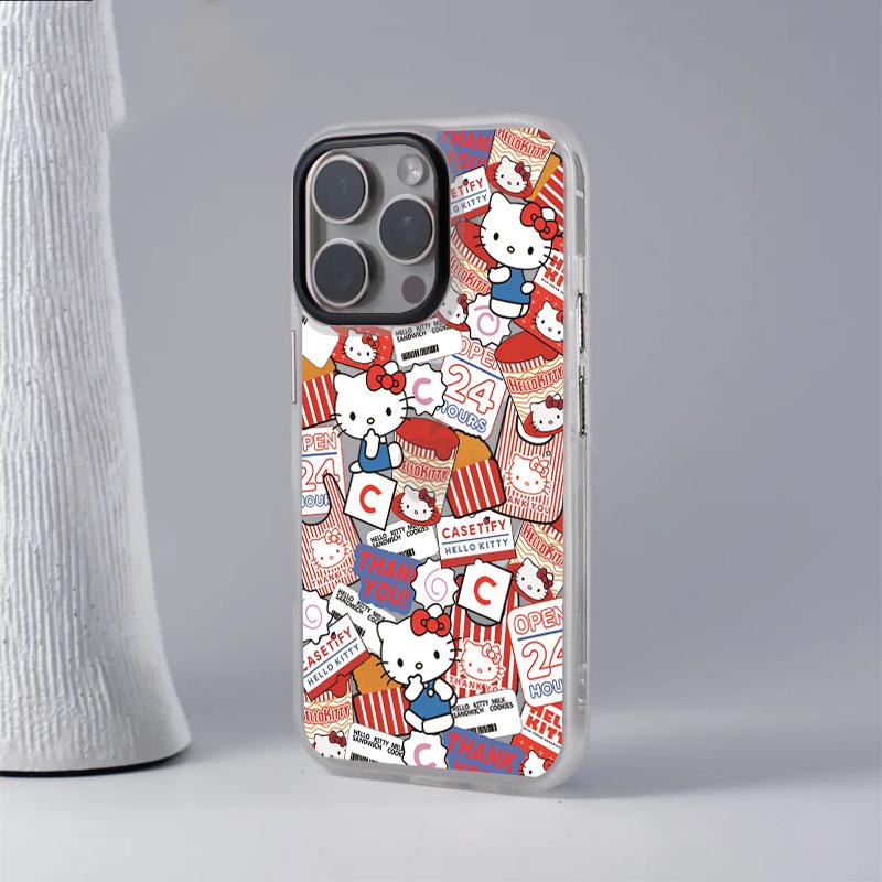 Cartoon Kitty Cat Magnetic Drop-Proof Phone Case for Apple iPhone 16/16 Pro Max/17 Pro Max