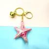 Iridescent Shell Starfish Keychain Pendant - Unique Accessory & Gift