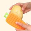 2Pcs Flexible Vegetable Cleaning Brush - Multi-Surface Scrubber for Potato/Carrot, Bendable Handle Kitchen Tool, Space-Saving Design for Home