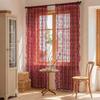 TK French Ruffle Sheer Curtain Bedroom Living Room Lace Fabric Window Door