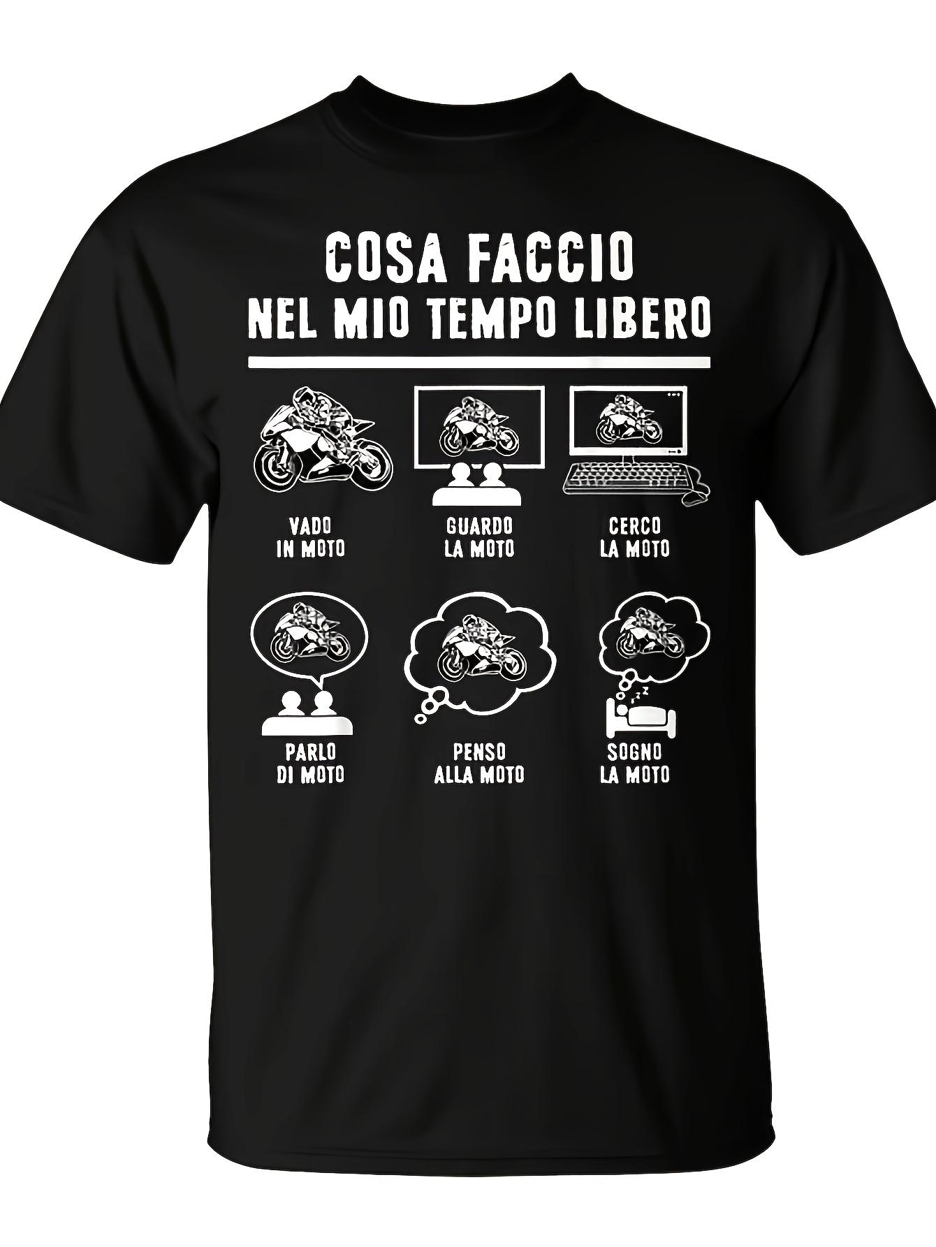T-Shirt y2k Motorcycle T Black/White L