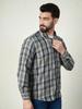 Grey 100% Cotton Flannel Shirt with Patch Pocket – Long Sleeves, 180 GSM