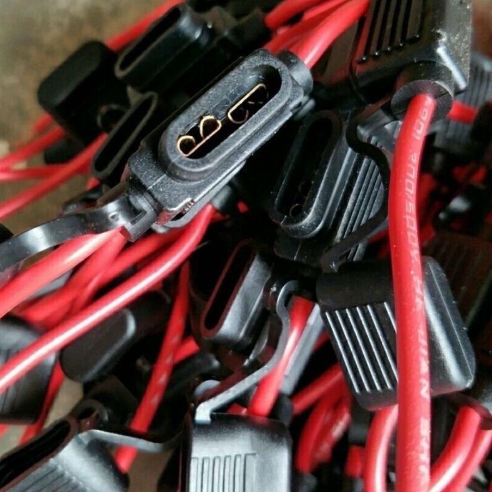 12V Kfz-Sicherungshalter Inline Wasserdicht Auto-Klingenstecksicherung Buchse Kabelverbinder für LKW Boot Marine Motorrad Modifikation