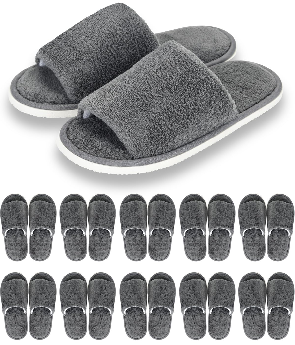 

мягкие тапочки для дома, подходящие для и другого бизнеса и Подходят как для мужчин, так и для женщин. Индивидуально 10 Одноразовые, роскошные, пушистые, для использования, серый