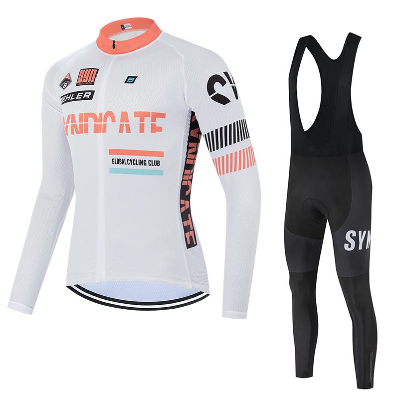Completo Traspirante a Manica Lunga Autunnale per Ciclismo 2026 Salopette da Ciclismo Uomo Autunno e Inverno Completo da Ciclismo per Bici da Strada Set Lungo Maglia da Ciclismo in Fibra di Poliestere