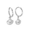 925 Silver Needle Vintage Geometric Pendant Earrings Round/Square/Shell Earrings for Women Fashion Jewelry Pendientes