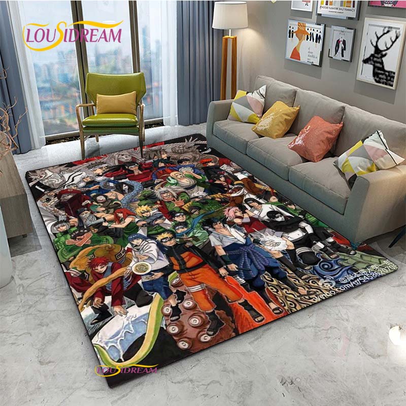 Naruto Cartoon Anime Carpet for Living Room Bedroom Cute Rugs Kitchen Table Door Kids Un-slip Floor Mats Alfombra Birthday gift