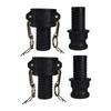 2Sets Polypropylene Camlock Hose Fittings Type C and E for Industrial Transfer