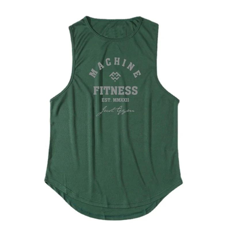 Muscleguys Training Exercise Sleeveless T-shirts Men Running Vests Gym Clothing Mesh Sports Tank Tops Bodybuilding Fitness Stringer Tanktop