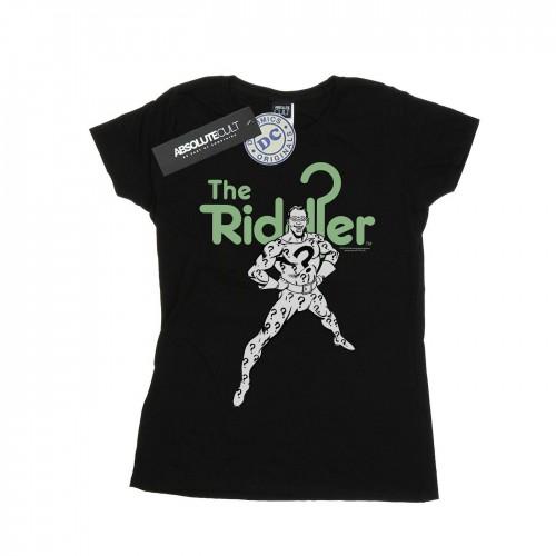 

DC Comics Womens/Ladies The Riddler Mono Action Pose Cotton T-Shirt XXL білий