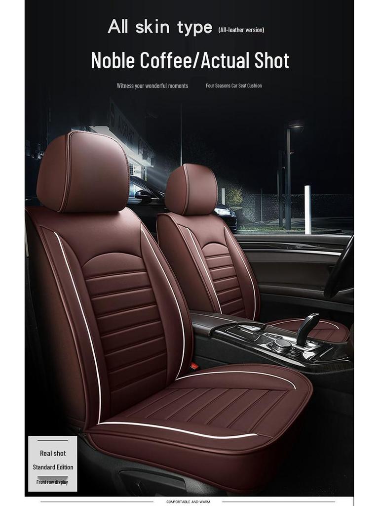 Uniwersalny Pokrowiec na Fotel Samochodowy Pełny Oplot dla Kierowcy i Współkierowcy - Na Wszystkie Pory Roku, Pasuje do Sedana, SUV-a, Pickupa, Vana