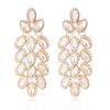 Crystal Drop Earrings With Tassel For Women Bridal Jewelry