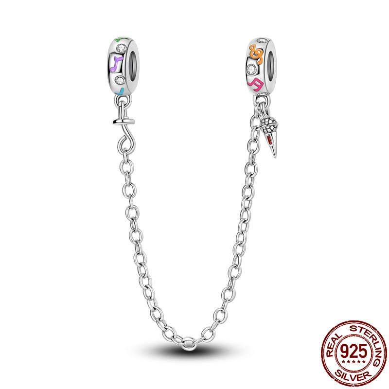 Copper Diy Beads Safety Chain-Classical Cross Pattern Charm Fit 3Mm Pan Original Bracelet For Women Jewelry Birthday Gift