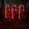 2pcs Xmas Cane Lights Solar Powered IP65 Water Proof LED Xmas Cane Pathway Markers Lights for Decoration