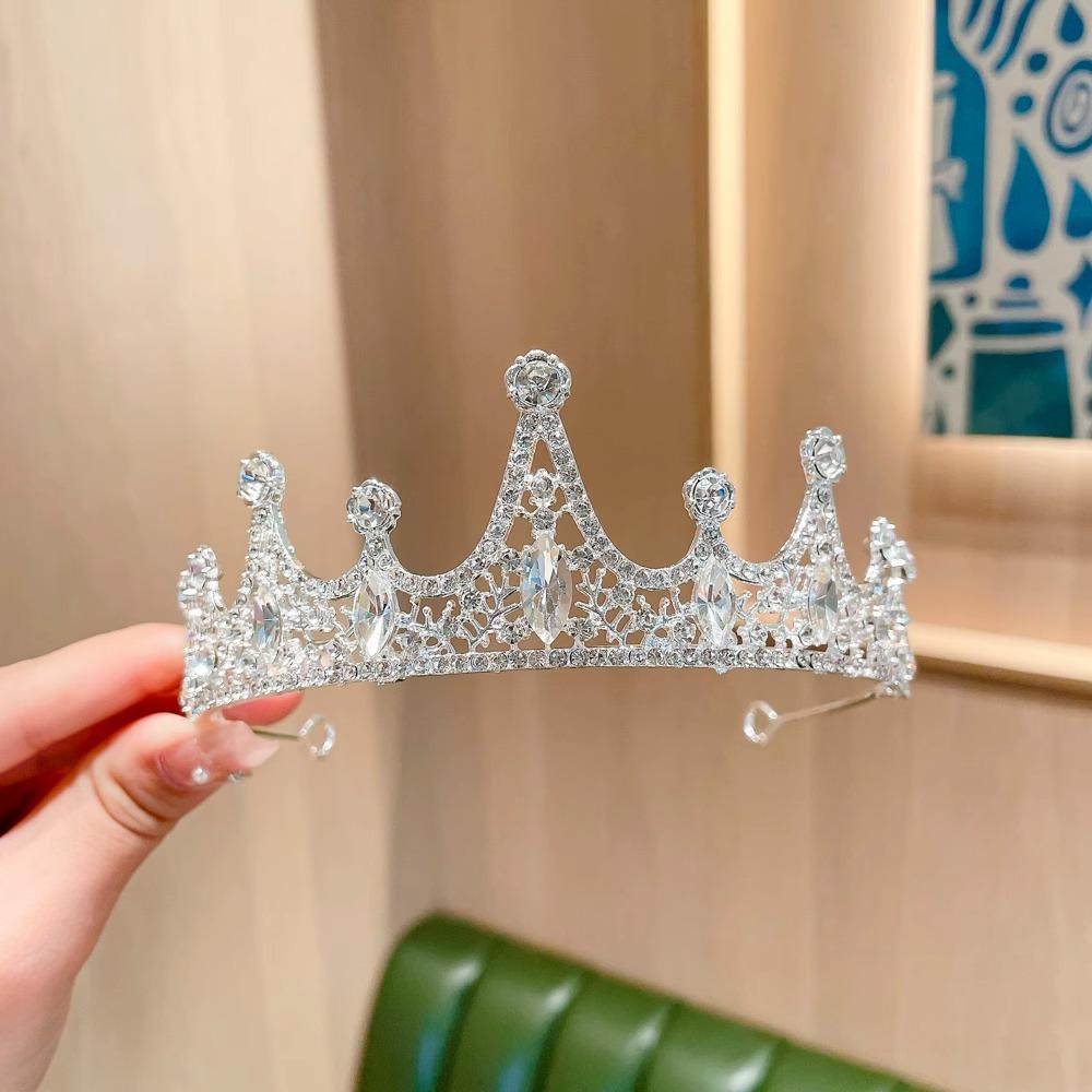 

Головной убор в виде короны принцессы, высококачественный темпераментный ободок для подарка на день рождения, женское высококачественное свадебное платье, ободок со стразами и жемчугом