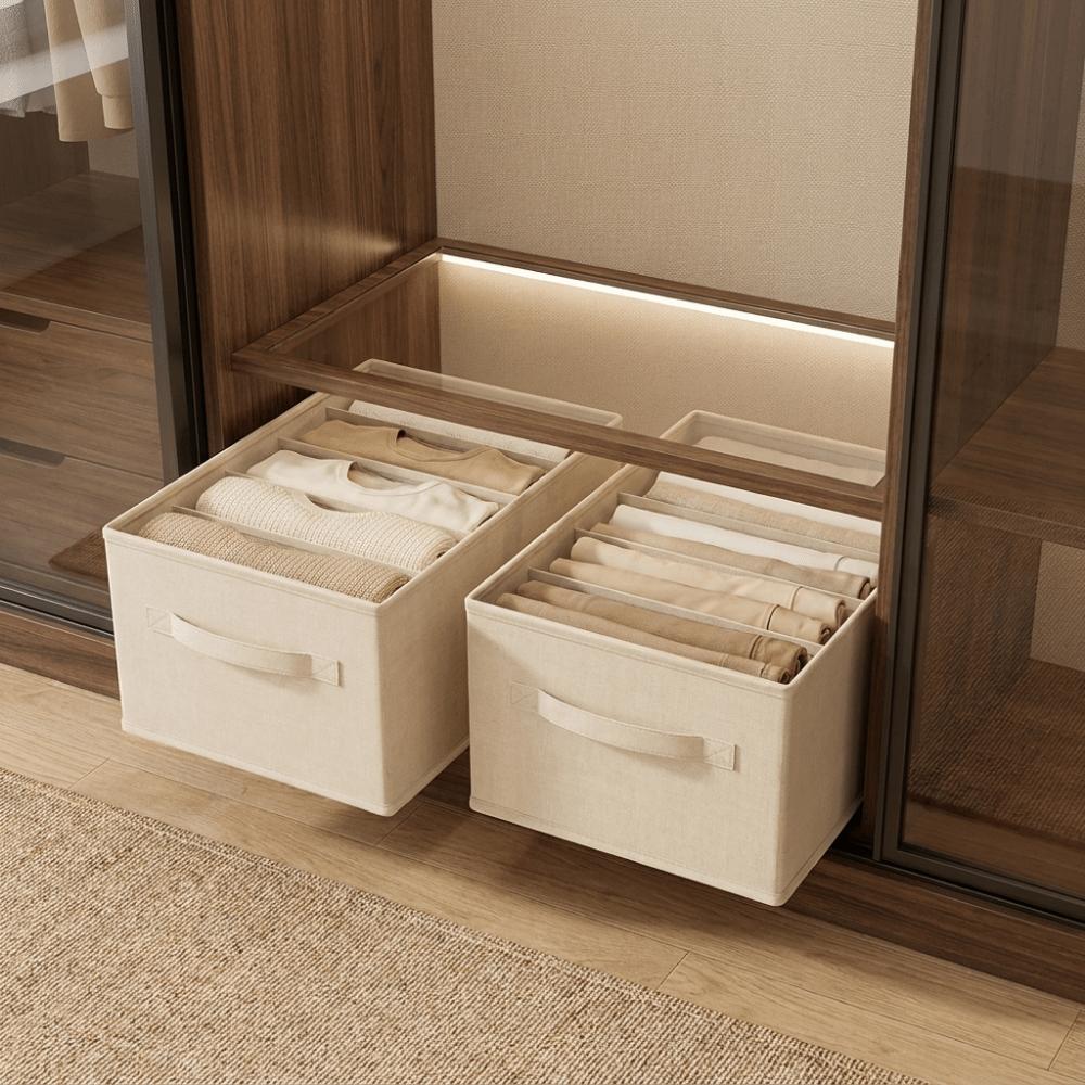 Large Capacity 5 Grids Handbag Storage Box Folding Handbag Organizer Wardrobe