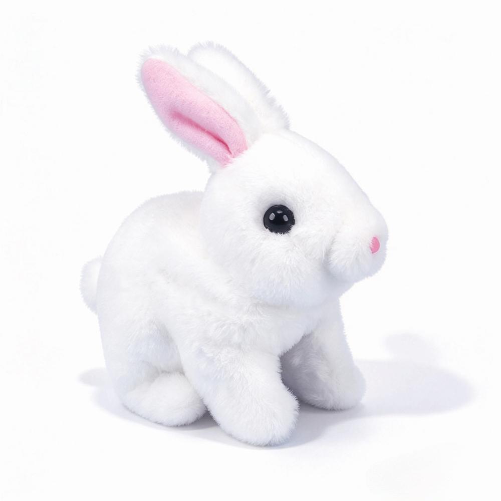 Wag Tail Electric Bunny Plush Walking Wiggle Ears Interactive Plush Toy Birthday Gifts