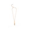 CHANEL Double C Letter Crystal Metal Necklace Women's