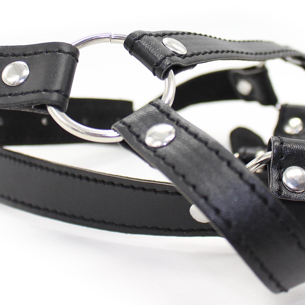 VaHppy SM-BDSM-Sexspielzeug, Gesichtsmasken, Spiele für schwule Paare, Bondage, Cosplay, Öffnung, Sabbern, Fellatio, PU-Ring, 5 cm, Produkte für Erwachsene