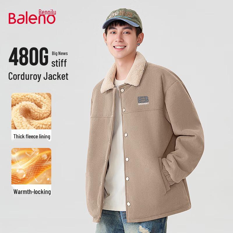 

Baleno Men s Corduroy Fleece-Lined Jacket 3XL